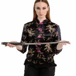 Женская китайская рубашка черная